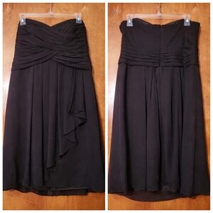 David's Bridal Black Strapless Dress